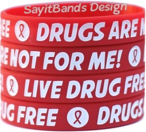 Red Ribbon Week - Say No to Drugs Wristbands