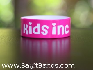 hot pink one inch silicone livestrong bands