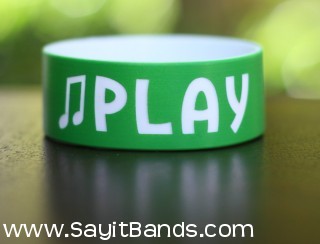 music fundraiser custom silicone wristband
