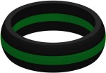 Thin Green Line Silicone Ring 