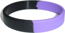 purple and black wristband