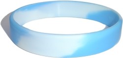 swirl light blue and white wristband