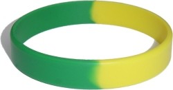 green,white wristband