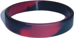 swirl red and black wristband