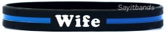 WIFE Thin Blue Line Wristband