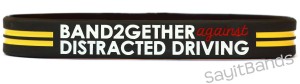School no texting distracted driving wristbands