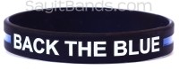 Police Officer Thin Blue Line Wristband