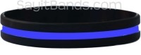 Police Officer Thin Blue Line Wristband