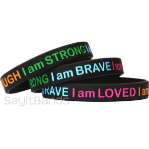 Strong Brave Loved Enough Bracelet Bands
