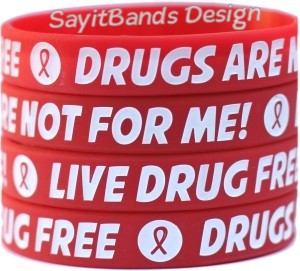 Red Ribbon Week Wristbands - Say No to Drugs