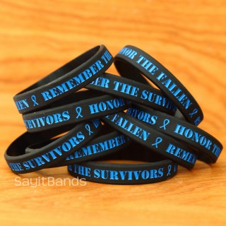 tea party silicone wristband 1"