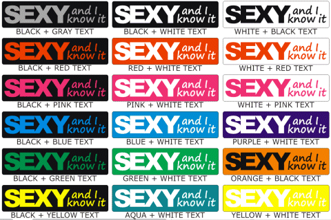 SEXY and I know it custom wristbands