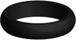 Narrow Black Silicone Ring