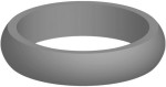 Narrow Gray Silicone Ring 