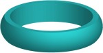 Narrow Teal Silicone Ring