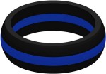 Thin Blue Line Silicone Ring 