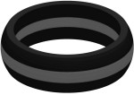 Thin Gray Line Silicone Ring