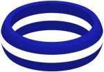 Thin White Line Silicone Ring